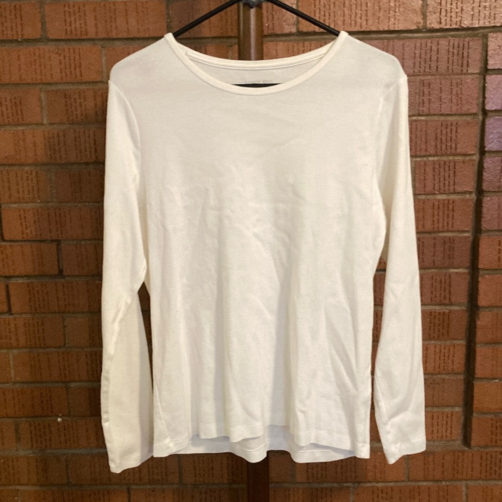 Lands’ End White Long Sleeve